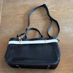 Danier Black and Cream Shoulder Bag